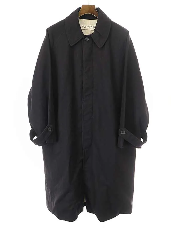 POLYPLOID ポリプロイド 19AW LONG COAT B ウールステンカラーコート