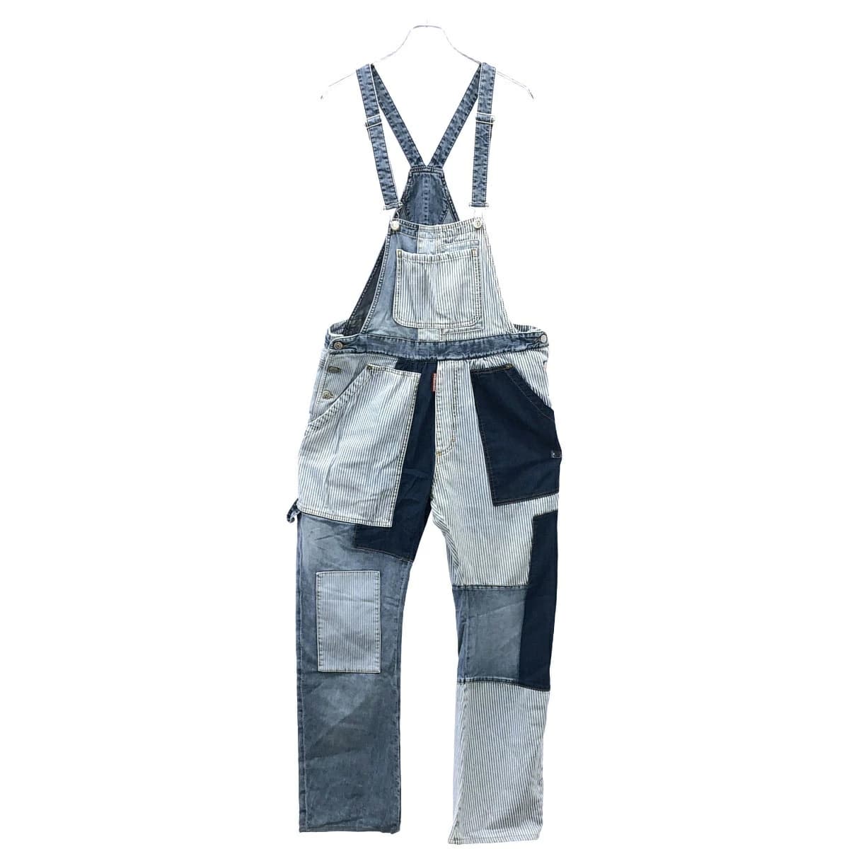 DSQUARED2 ディースクエアード 22SS パッチワークデニムオーバーオール S74FP0032