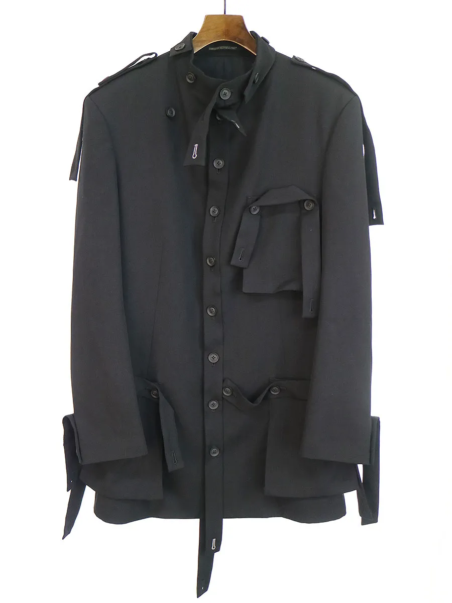 Yohji Yamamoto ヨウジヤマモト プールオム 20SS LOOK26 ウールギャバジンテープジャケット