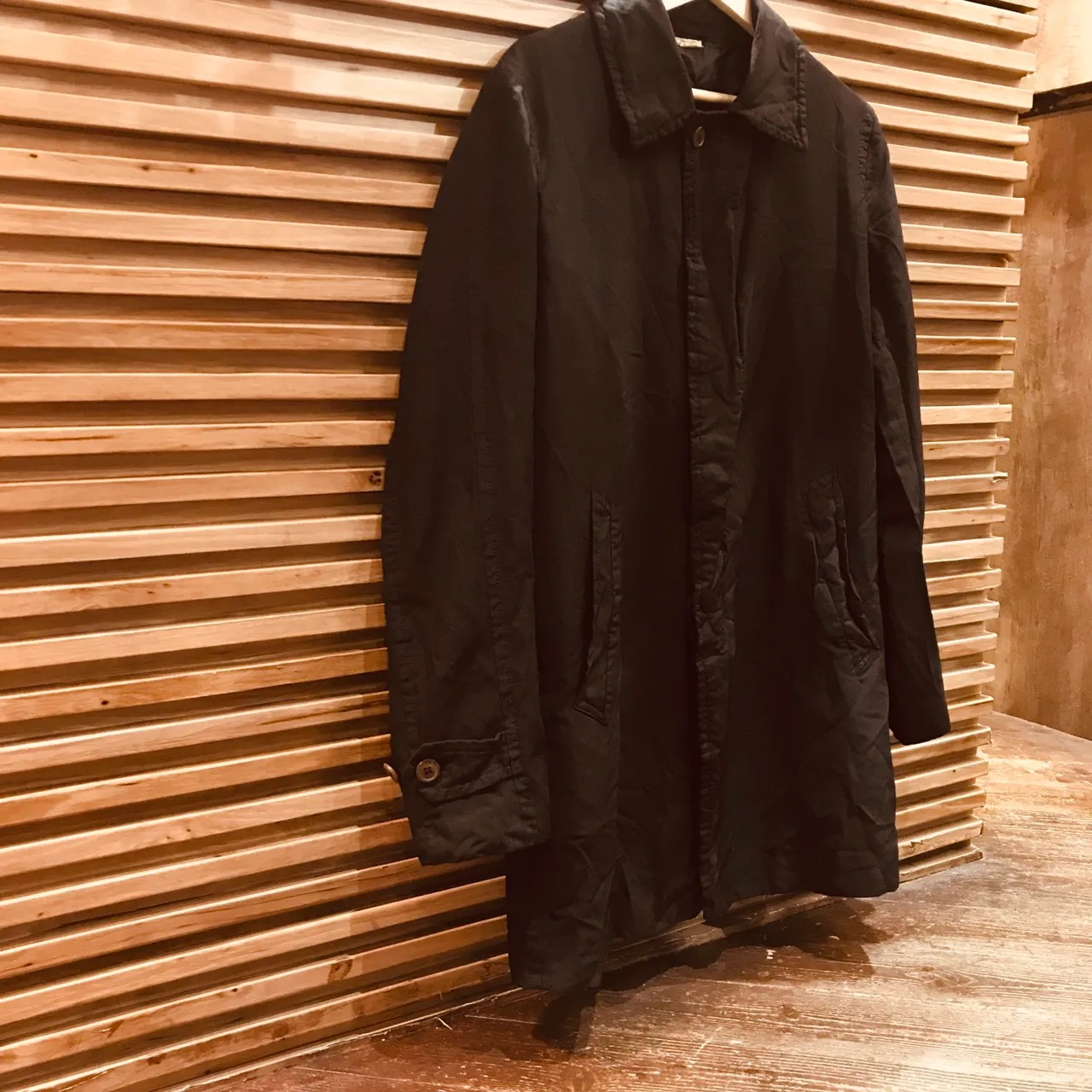 COMME des GARCONS COMME des GARCONS HOMME DEUX 15ss ポリ縮絨製品染めステンカラーコート