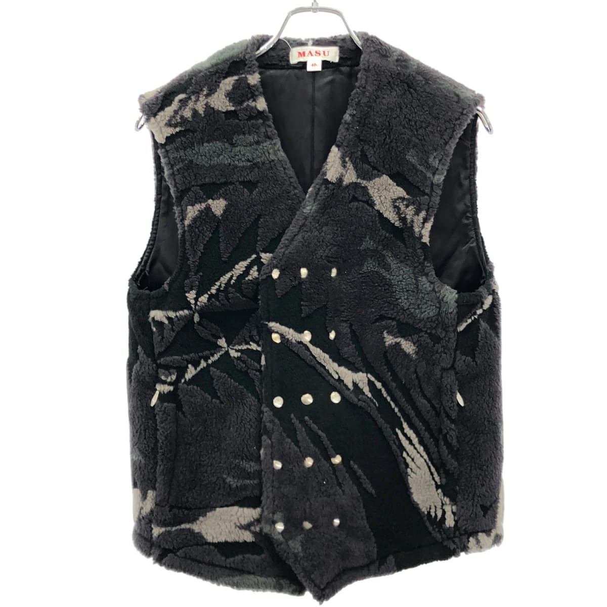 MASU エムエーエスユー JACQUARD NATIVE FLEECE SNAP VEST ジャガードネイティブフリーススナップベスト MVFW-VT0322