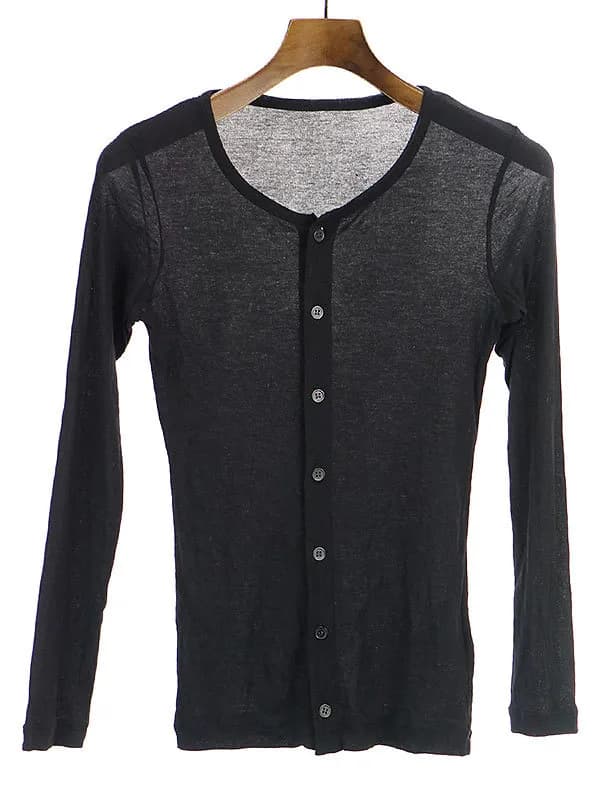 Yohji Yamamoto ヨウジヤマモト ファム 16SS シールスージャージーラウンドネックカーディガン