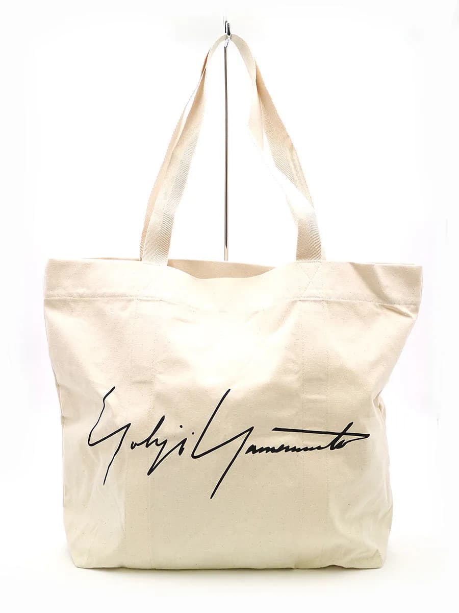 Yohji Yamamoto ヨウジヤマモト ノベルティロゴプリントキャンバストートバッグ