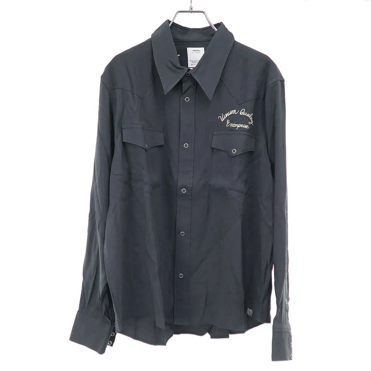 visvim ビズビム 25AW FOUR CORNERS L/S エンブロイダリーレーヨンシャツ
