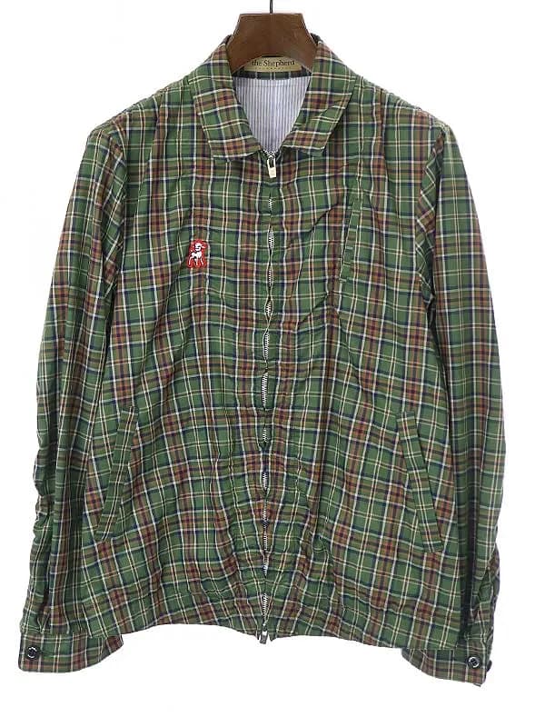 UNDERCOVER ザ シェパード アンダーカバー 21SS ワンポイント刺繍チェックパッカリングブルゾン