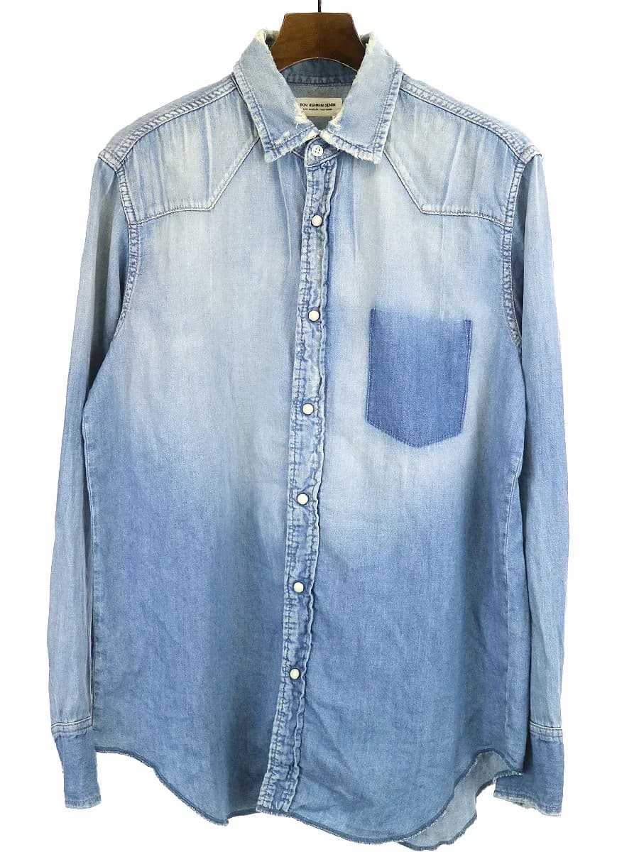 Ron Herman ロンハーマン 19SS ダメージ加工デニムウエスタンシャツ