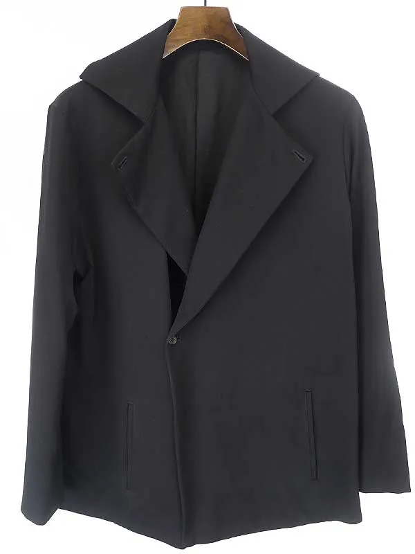 Yohji Yamamoto ヨウジヤマモト プリュスノアール ウールギャバジン1Bジャケット