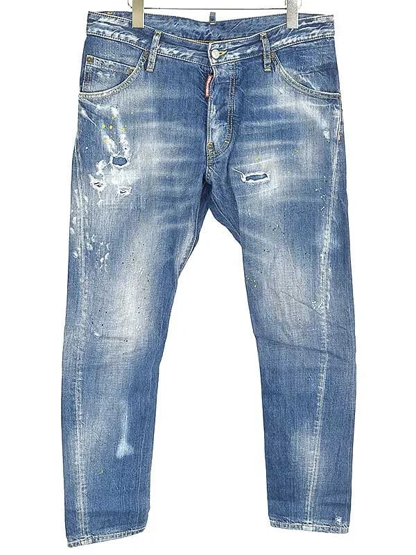 DSQUARED2 ディースクエアード ダメージペンキ加工デニムパンツ