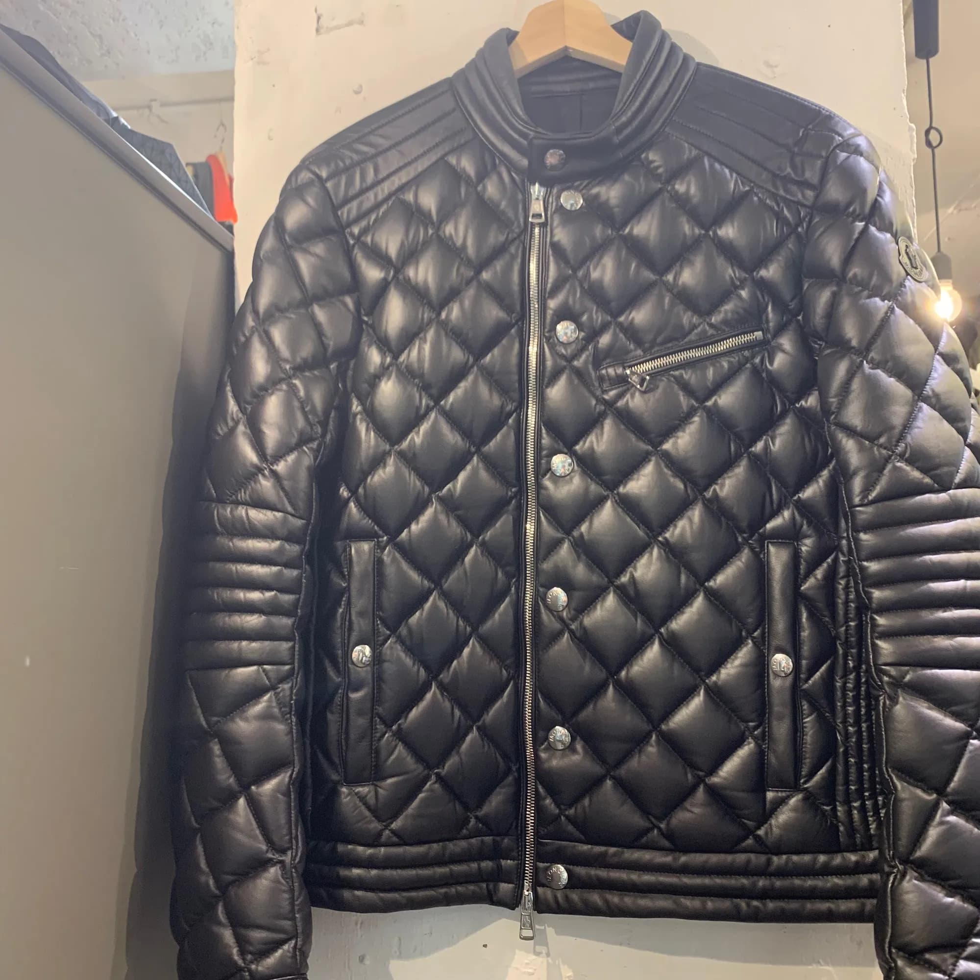 MONCLER MONCLER 18AW AURIAC LEATHER DOWN RIDERS