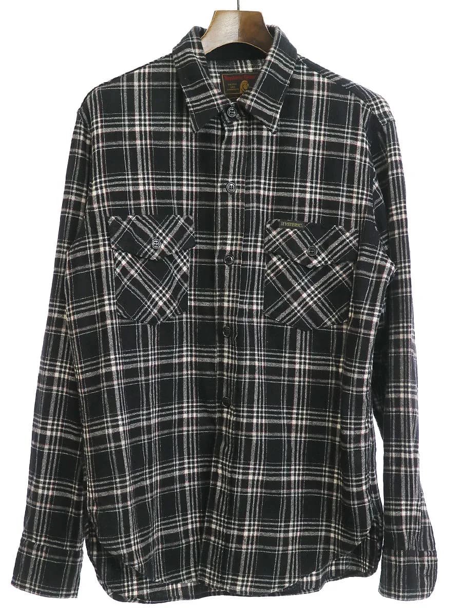 HYSTERIC GLAMOUR ヒステリックグラマー チェックウールシャツ