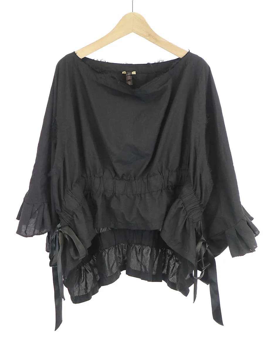 COMME des GARCONS コムデギャルソン 18SS ギャザーデザインポリエステルシャツブラウス