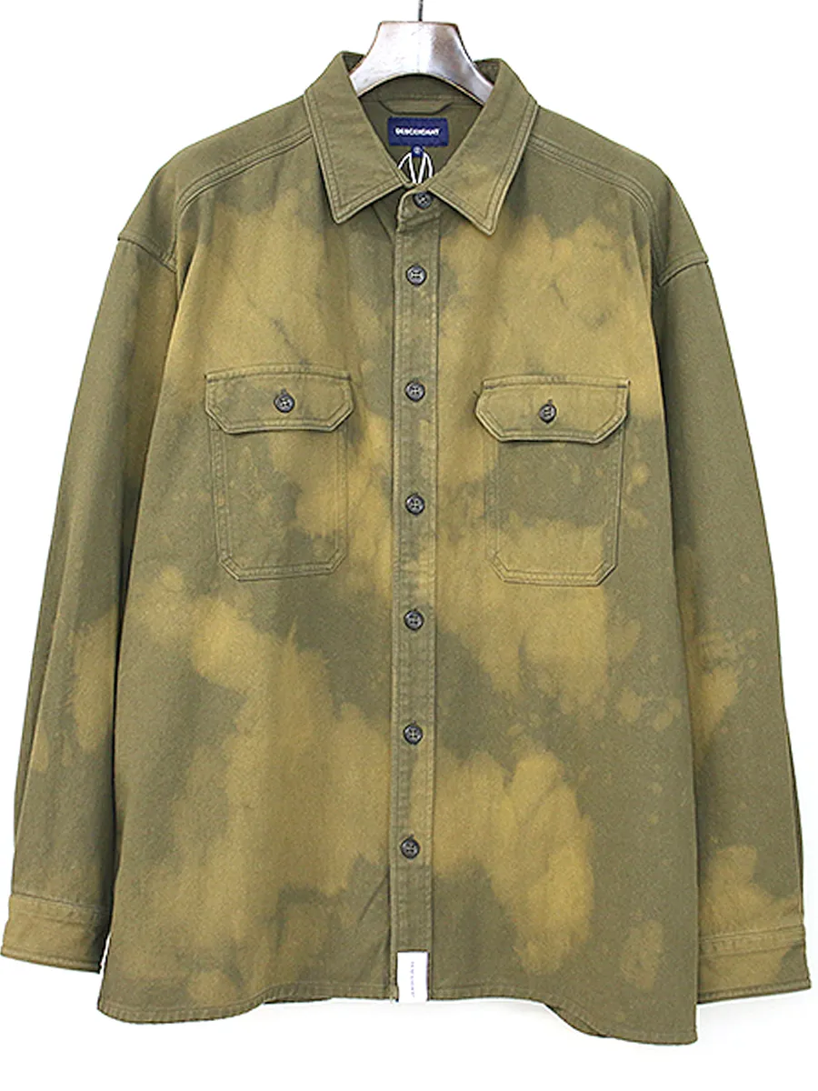 DESCENDANT ディセンダント 18AW VANNING BLEACH LS SHIRT バンニングブリーチシャツジャケット