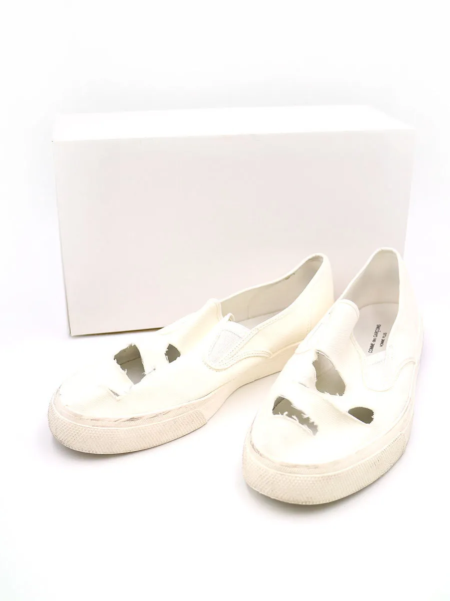 COMME des GARCONS コムデギャルソン オムプリュス 14AW クラッシュデザインスリッポンスニーカー