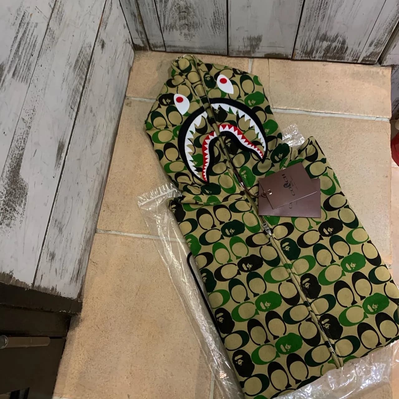 A BATHING APE A BATHING APE×COACH 20SS SHARK FULL ZIP HOODIE