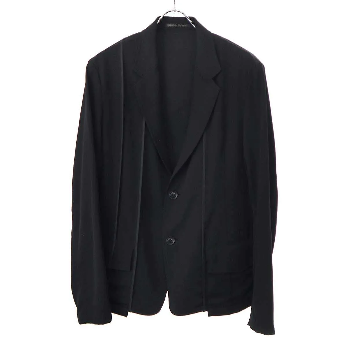 Yohji Yamamoto ヨウジヤマモト プールオム 16SS 縦ライン ウールギャバジンテーラードジャケット