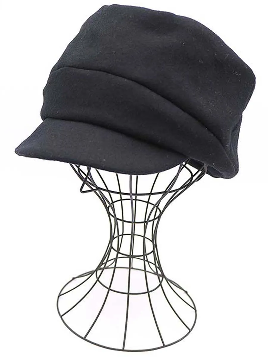 Yohji Yamamoto ヨウジヤマモト プリュスノアール カシミア混ウールキャスケット