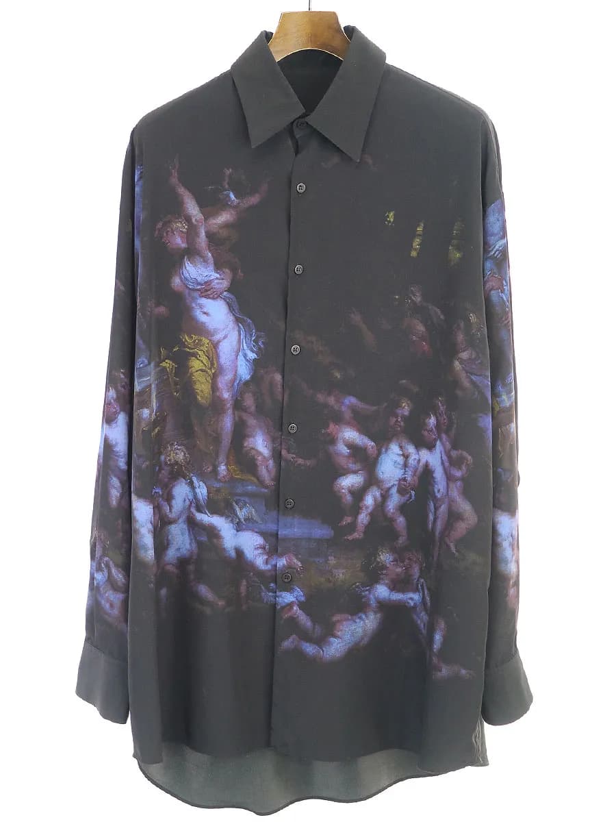 LAD MUSICIAN ラッドミュージシャン 19SS DECHINE INKJET ANGEL スーパービッグシャツ