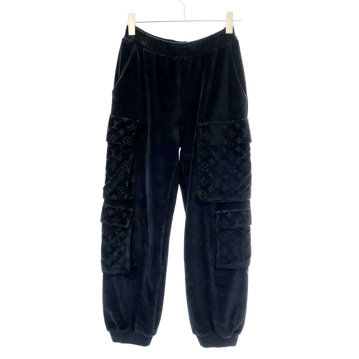 LOUIS VUITTON ルイヴィトン 19SS Velour Monogram Pants ベルベットモノグラムカーゴパンツ