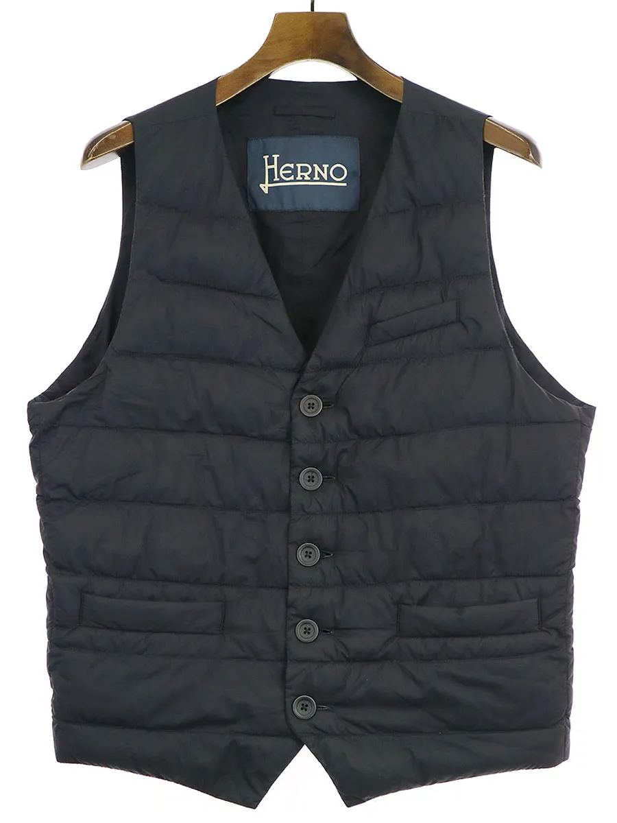 HERNO ヘルノ ナイロンダウンベスト ブラック