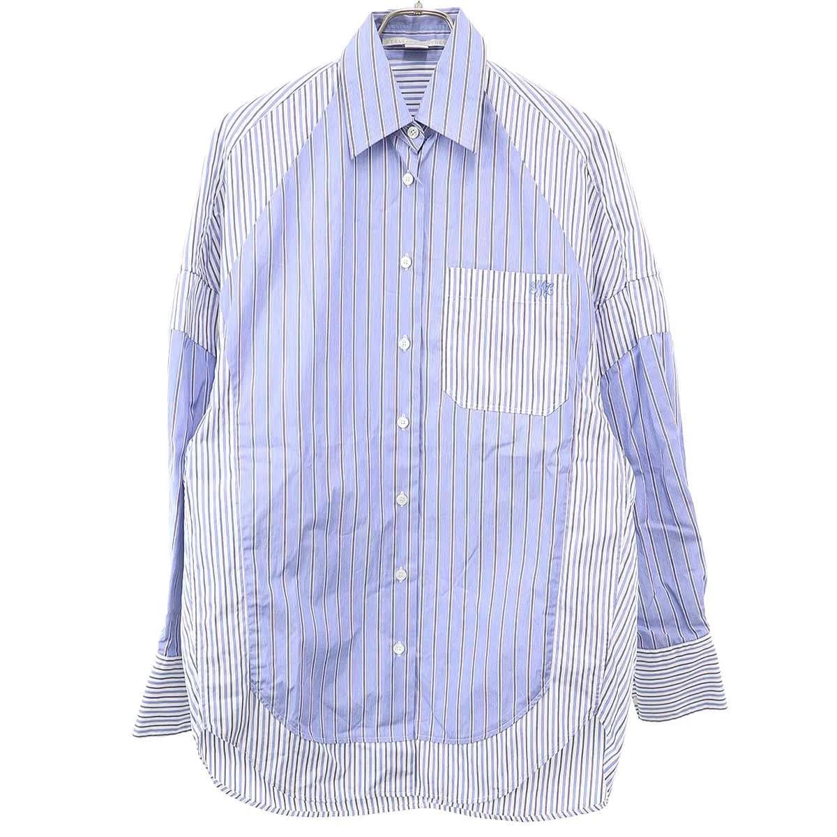 Stella McCartney ステラ マッカートニー Mixed Stripe Shirt ミックスストライプオーバーサイズシャツ 620136 3FR115