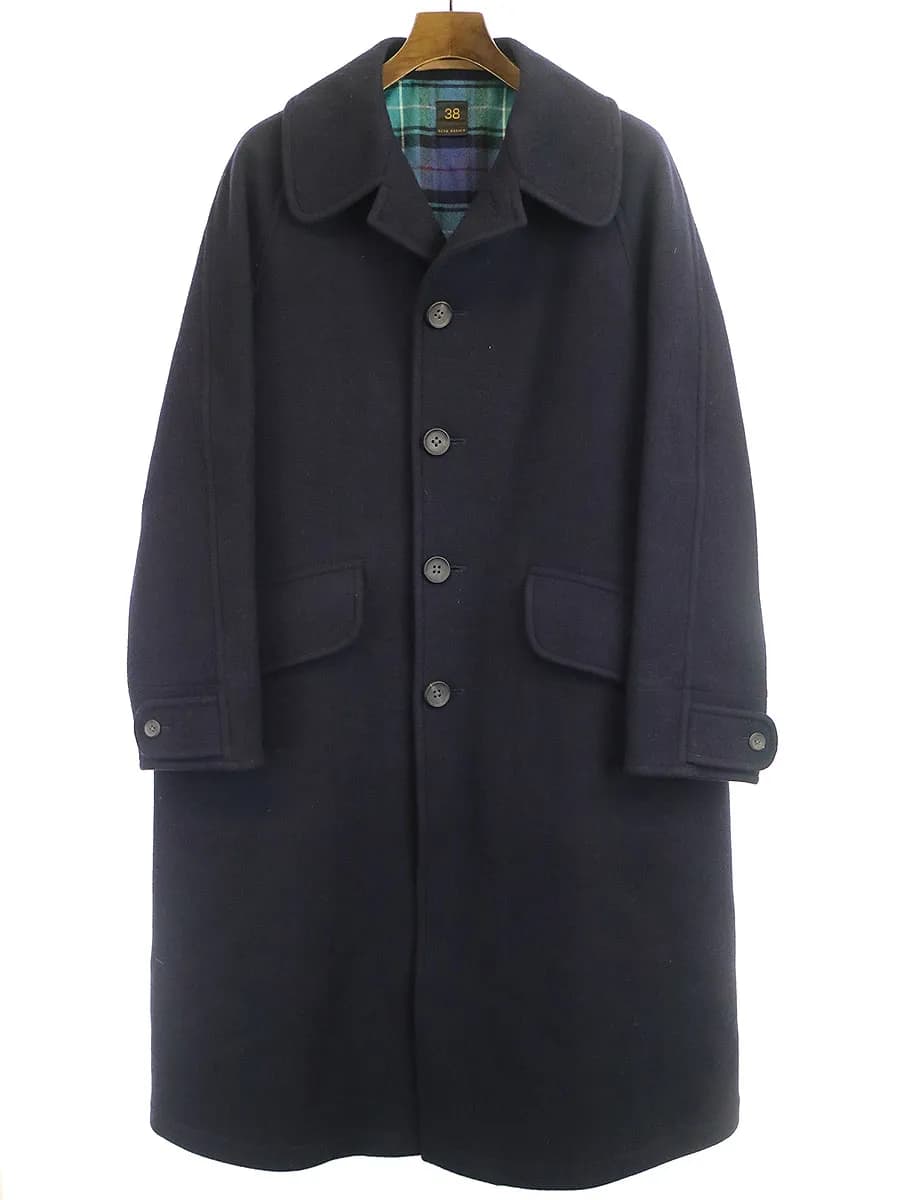 Scye サイ ベーシック 19AW ウールカシミヤメルトンS.Bボックスバックオーバーコート
