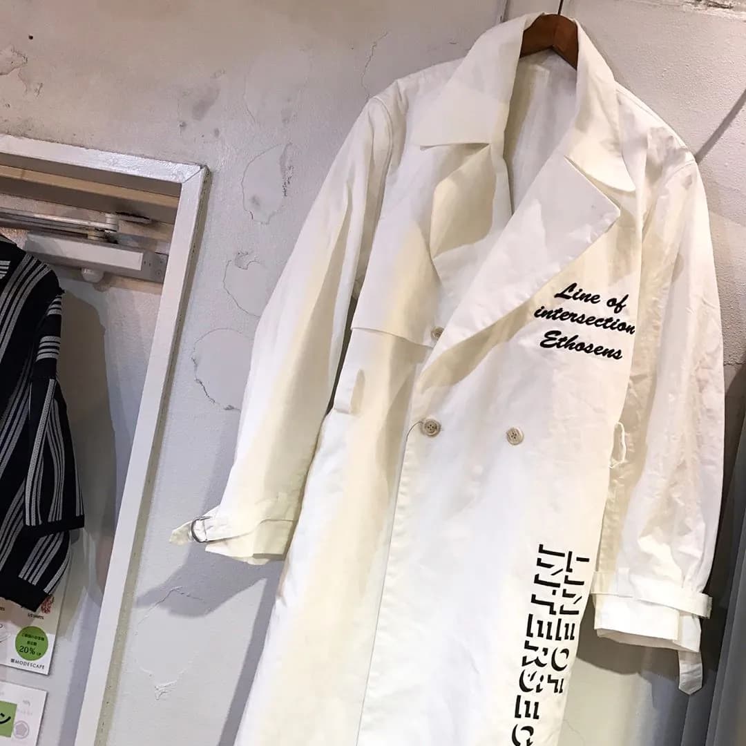 ETHOSENS ETHOSENS 17SS デタッチャブルスリーブ高密度ナイロントレンチコート