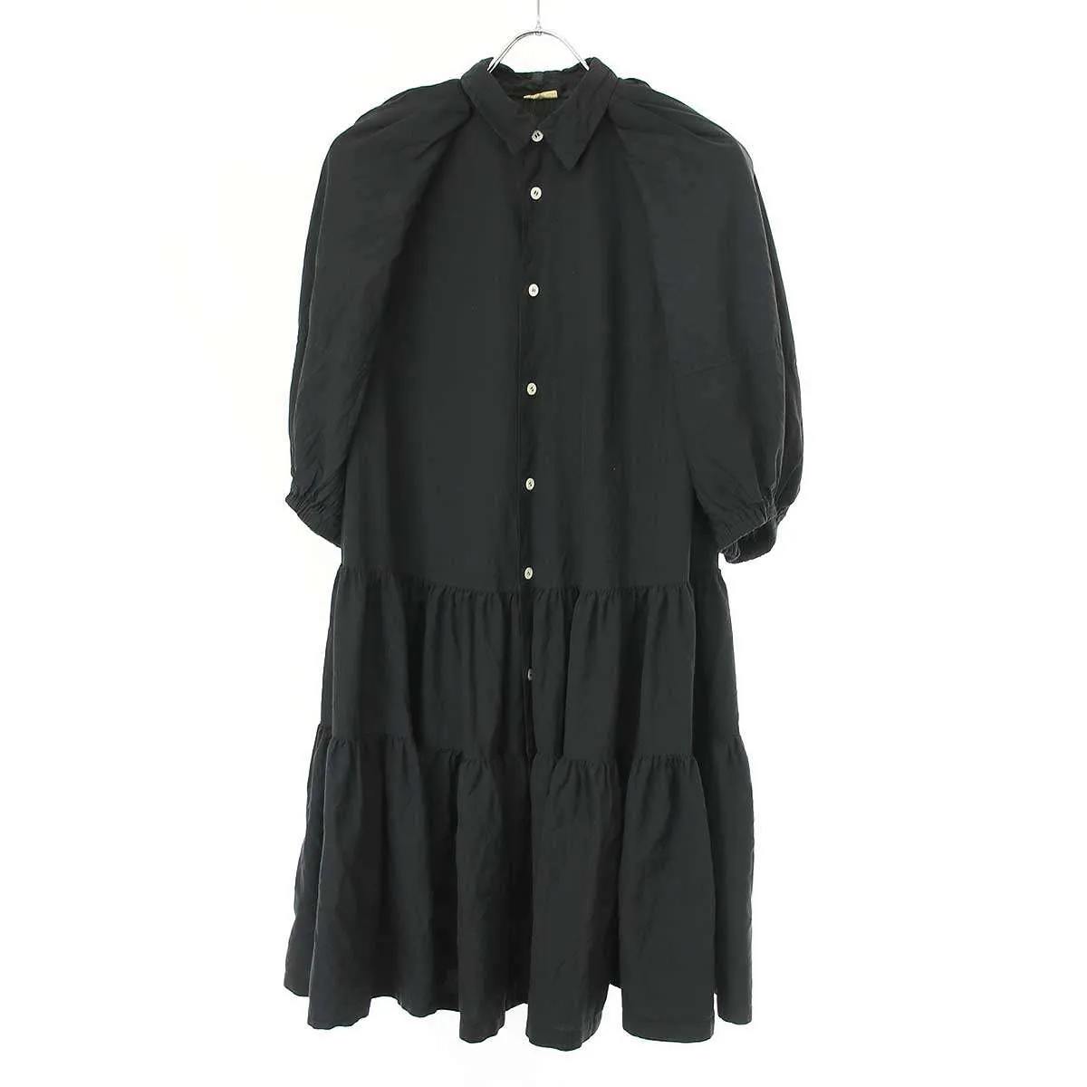 COMME des GARCONS コムデギャルソンコムデギャルソン 22SS ポリエステル縮絨パフスリーブワンピース