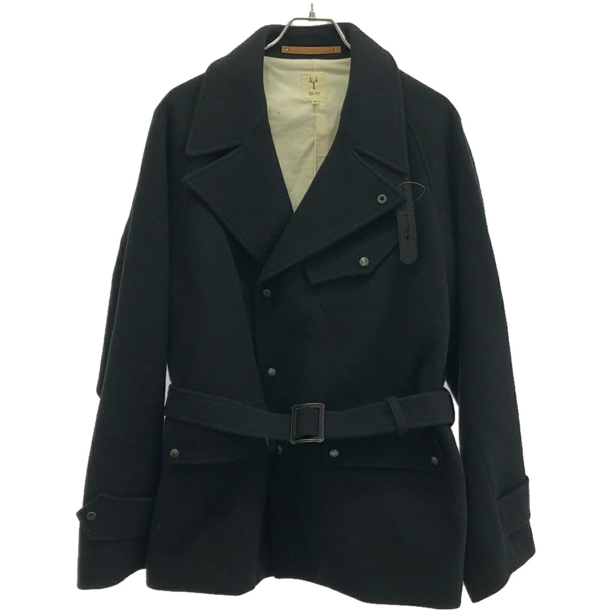 Scye サイ Super140 Wool Melton Motorcycle Jacket メルトンモーターサイクルジャケット