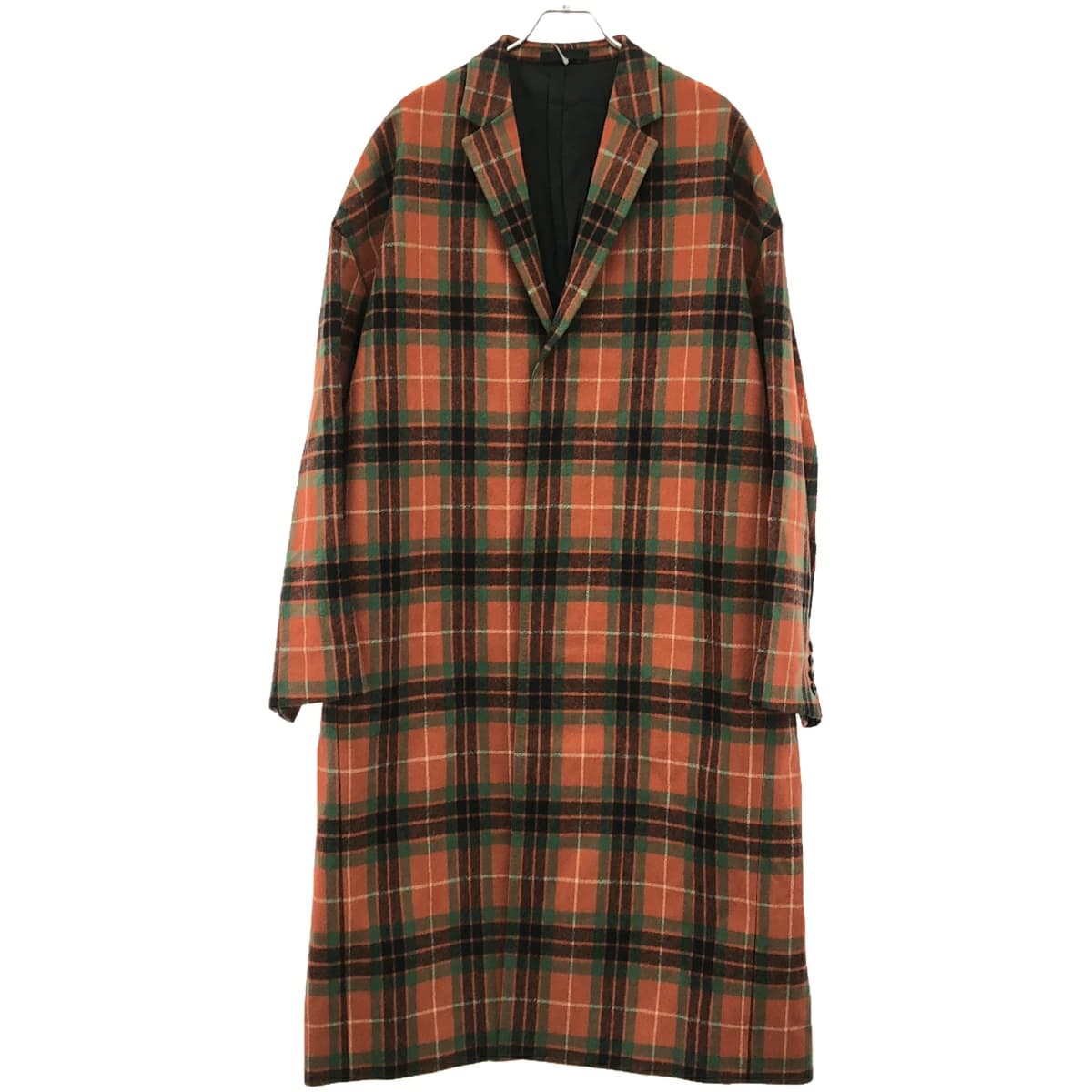 LAD MUSICIAN ラッドミュージシャン 16AW MAXI CHESTER COAT チェック柄オーバーチェスターコート