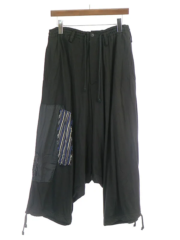 Yohji Yamamoto サイト バイ ヨウジヤマモト 19SS コットンリヨセルパッチワークバルーンパンツ