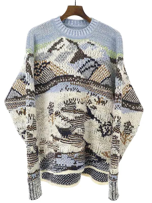 Mame Kurogouchi マメ クロゴウチ 22AW Spring Knitted Pullover プルオーバーニットセーター
