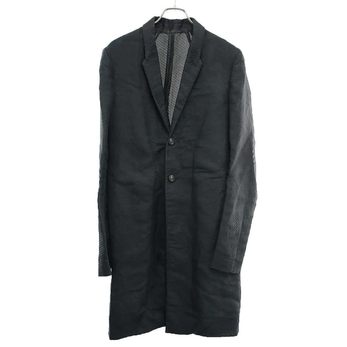 Rick Owens リックオウエンス 18SS ストライプジャガードチェスターコート RU18S5958-STW