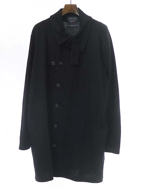 Yohji Yamamoto レギュレーション ヨウジヤマモト メン 21AW ウールフランネルスタンドカラージャケット