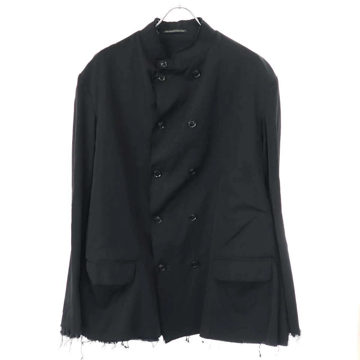 Yohji Yamamoto ヨウジヤマモト プールオム 15AW 三重裁ち切りリバーシブルダブルブレストジャケット