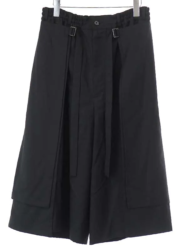 Yohji Yamamoto グラウンドワイ T/W Gabardine Round and Round Skirt Pants Wギャバジンスカートパンツ
