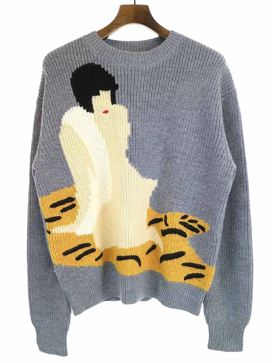 3.1 Phillip Lim スリーワンフィリップリム アート編み込みウールニットセーター