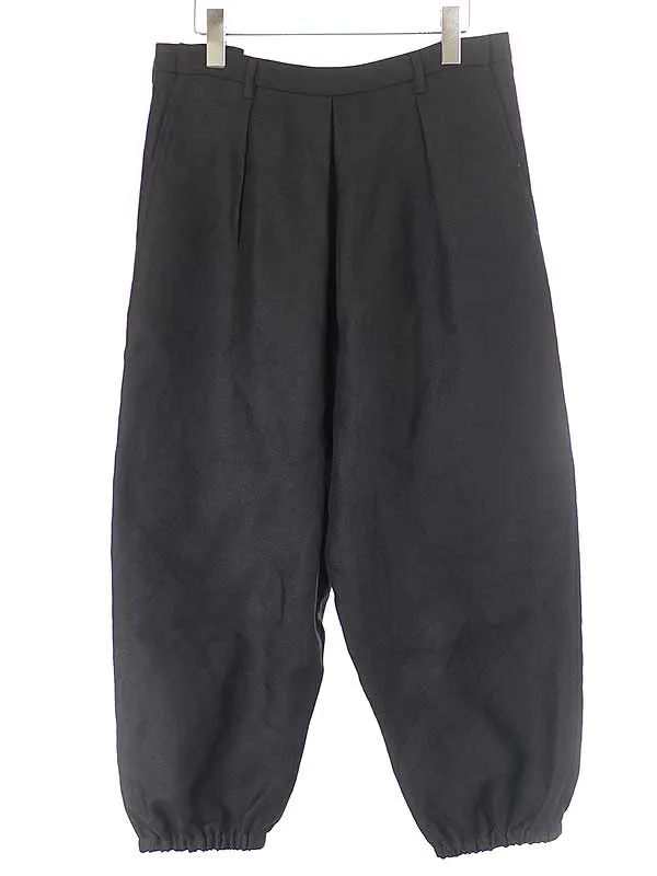 SAINT LAURENT サンローラン パリ 22SS コットンリネンタックリブパンツ