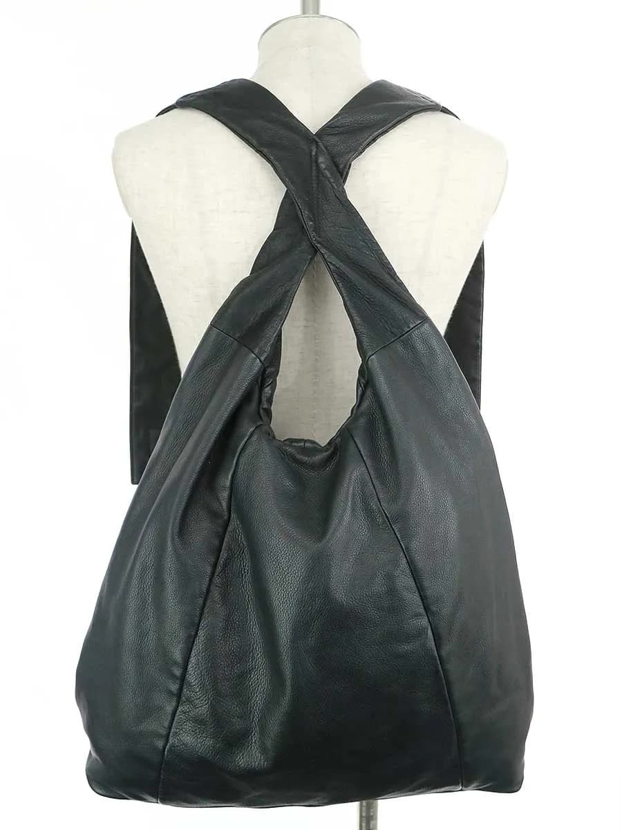 Yohji Yamamoto ヨウジヤマモトプールオム 17AW 2way レザークロスバックパック