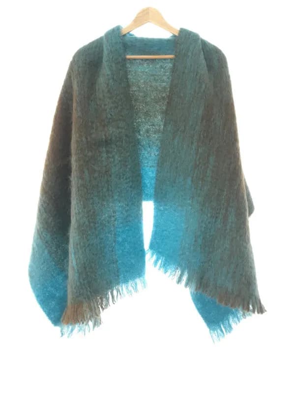 FUMIKA UCHIDA フミカウチダ 20AW MOHAIR SHAGGY CHECK PATARN STOLE グラデーションマフラー