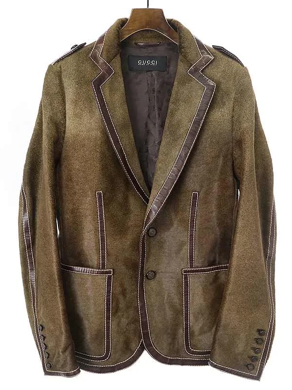 GUCCI グッチ ハラコデザインレザージャケット