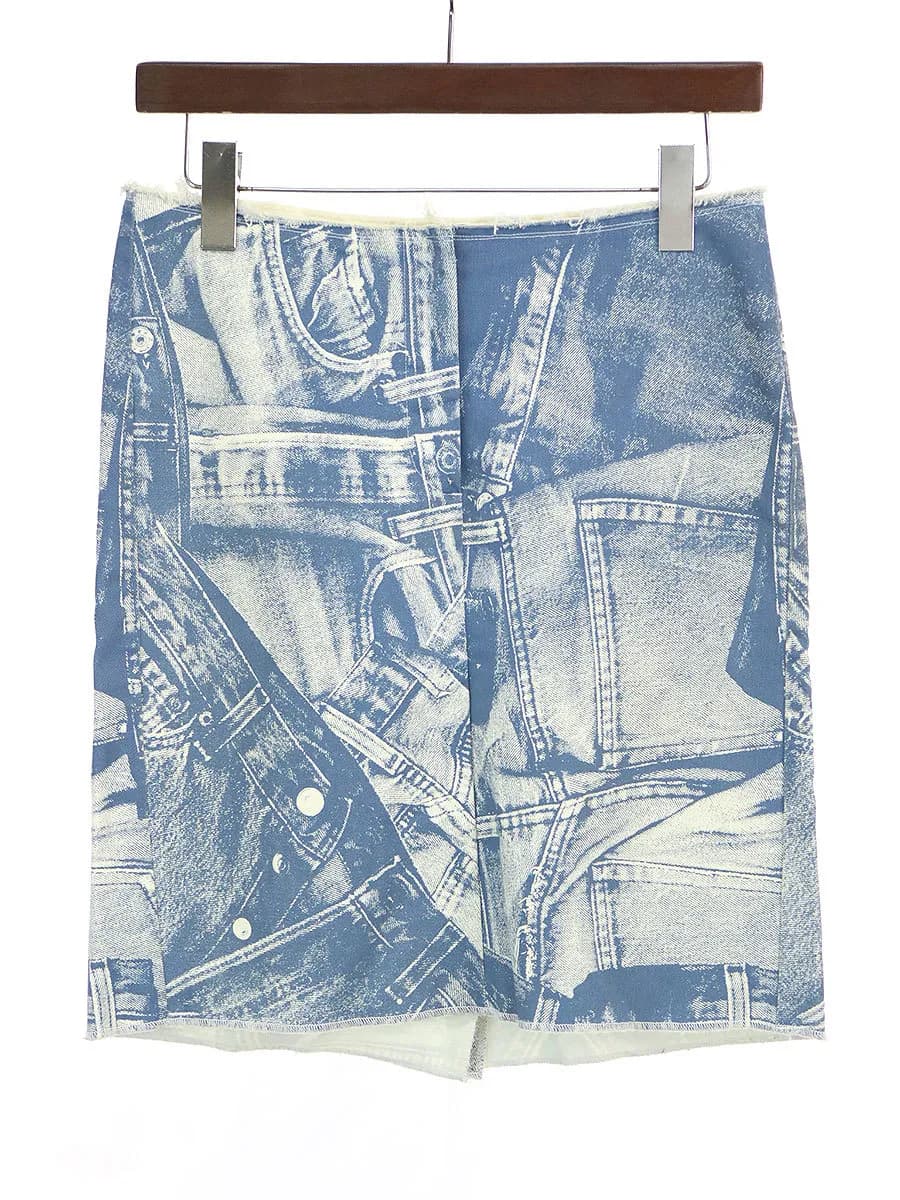 Maison Margiela MM6 06AW デニム転写プリントスカート
