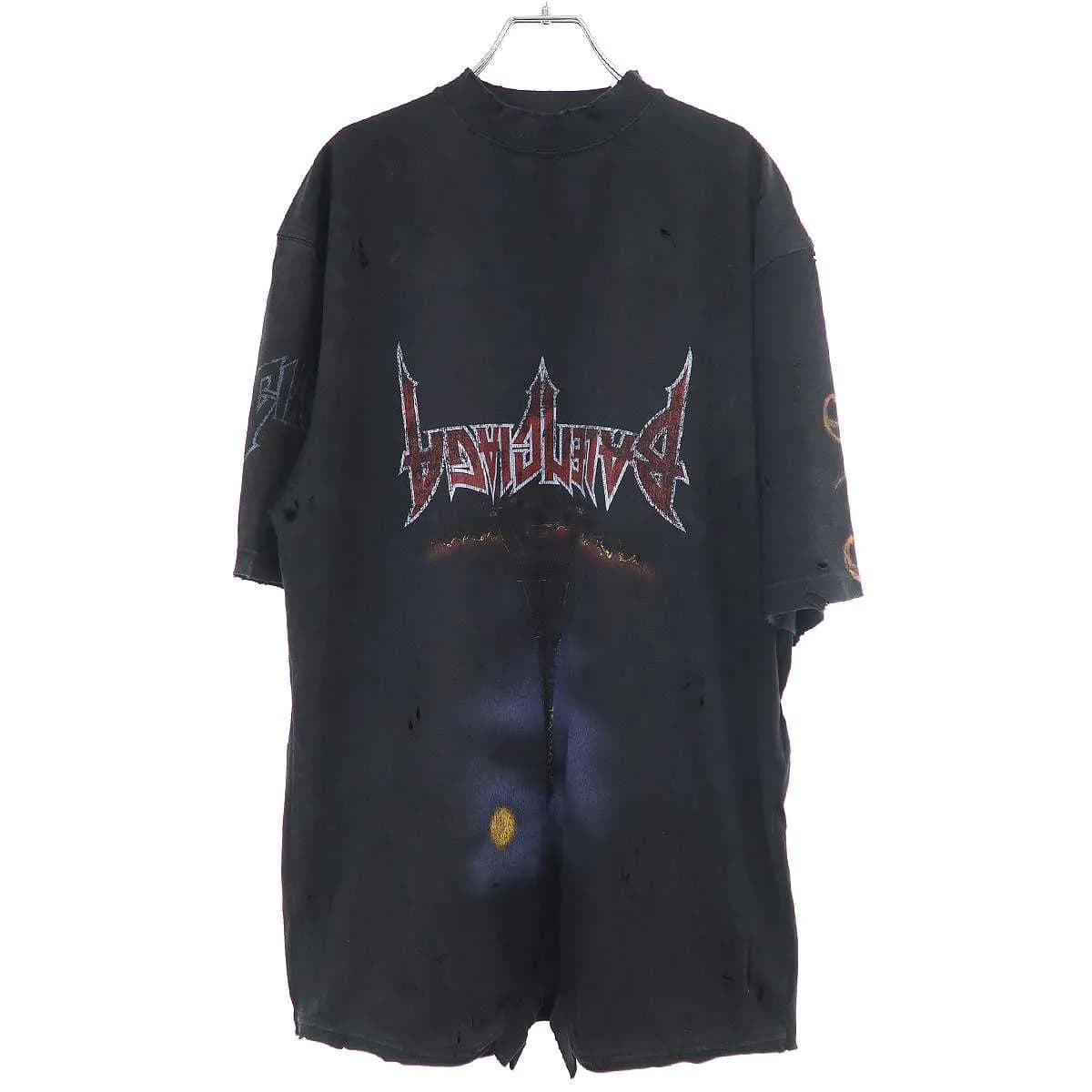 BALENCIAGA バレンシアガ Paris Moon Upside Down Tee オーバーサイズTシャツ 698811 TOVT3