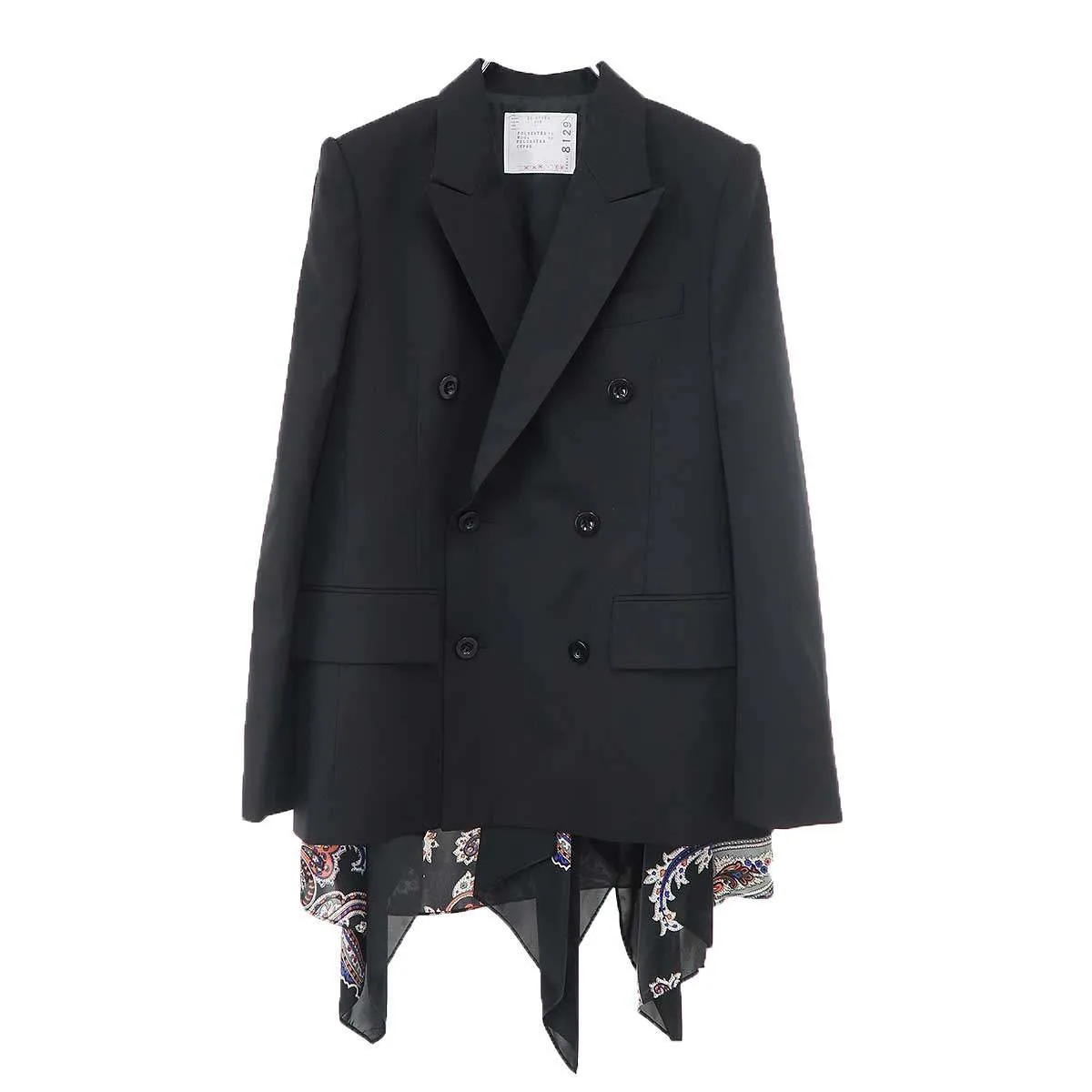sacai サカイ 25AW Suiting x Paisley Print Jacket スーチング ペイズリースカーフジャケット 25-08129