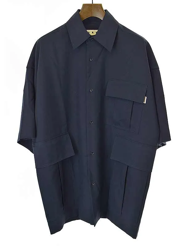 MARNI マルニ 21SS トロピカルウールミリタリーシャツ CUMU0207A0