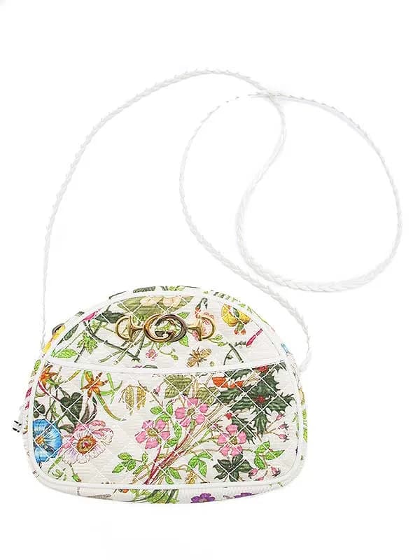 GUCCI グッチ ズッミ フローラ キャンバスビット ミニショルダーバッグ