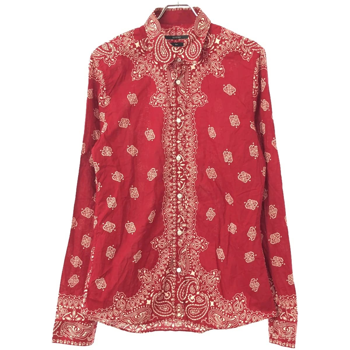GUCCI グッチ ペイズリースリムコットンシャツ