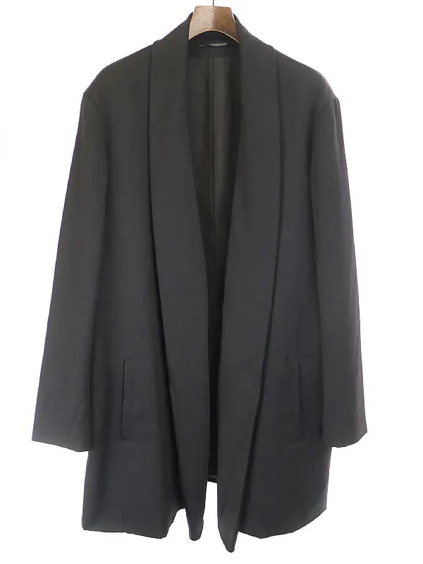 Yohji Yamamoto ヨウジヤマモトプールオム 99AW ショールカラーカッティングロングジャケット