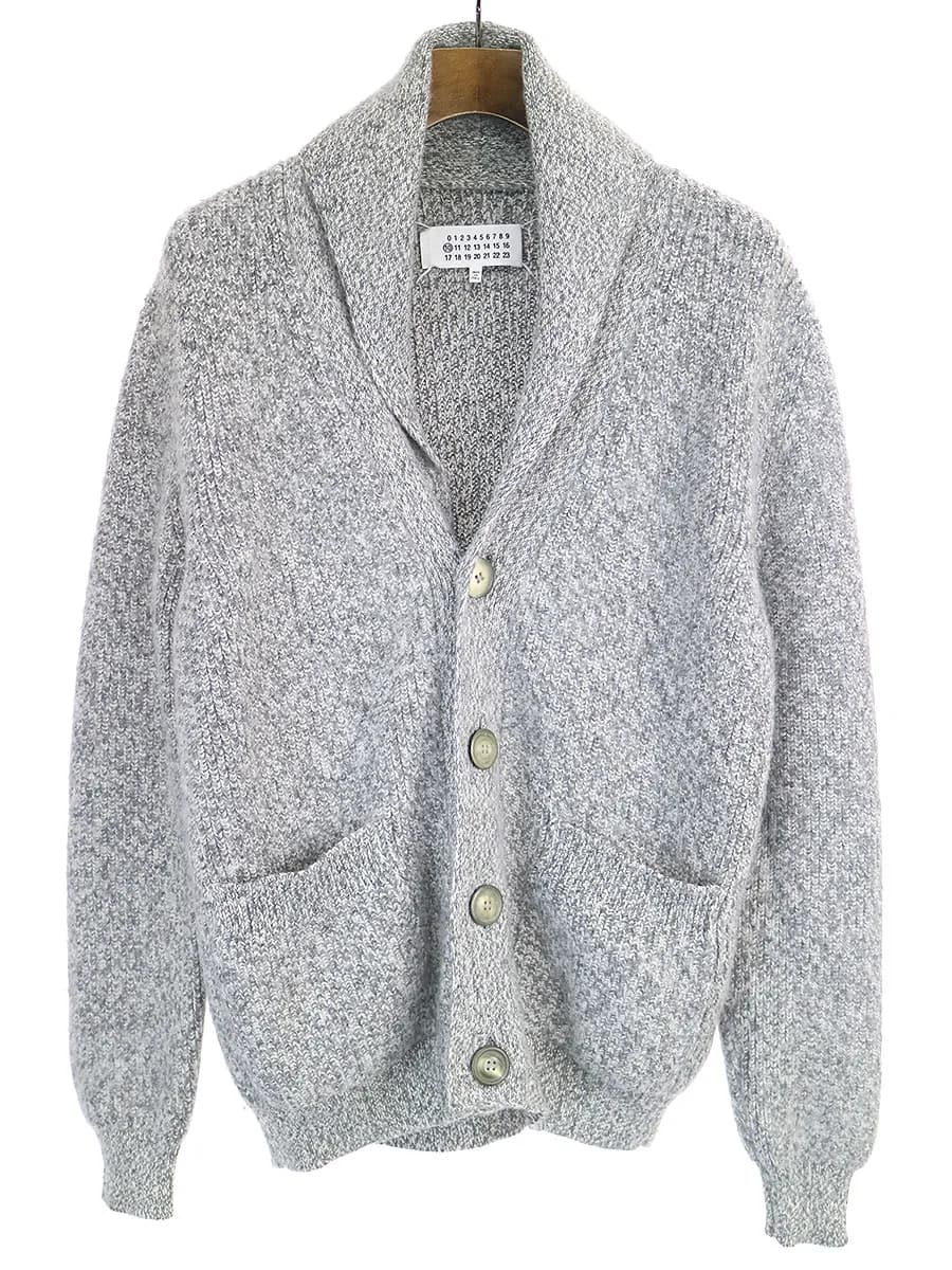 Maison Margiela メゾン マルタン マルジェラ10 12AWショールカラーアルパカウールニットカーディガン