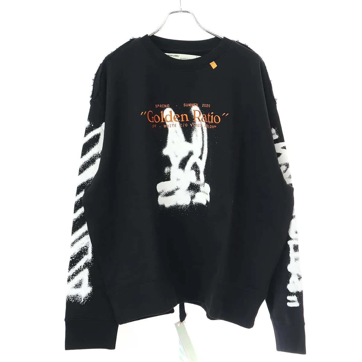 OFF-WHITE オフホワイト 20SS スプレーバイアスプリントエンブロイダリースウェットトレーナー
