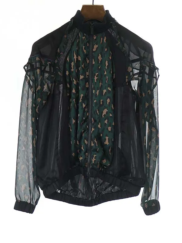 sacai サカイ 19AW レオパードジップアップブルゾン